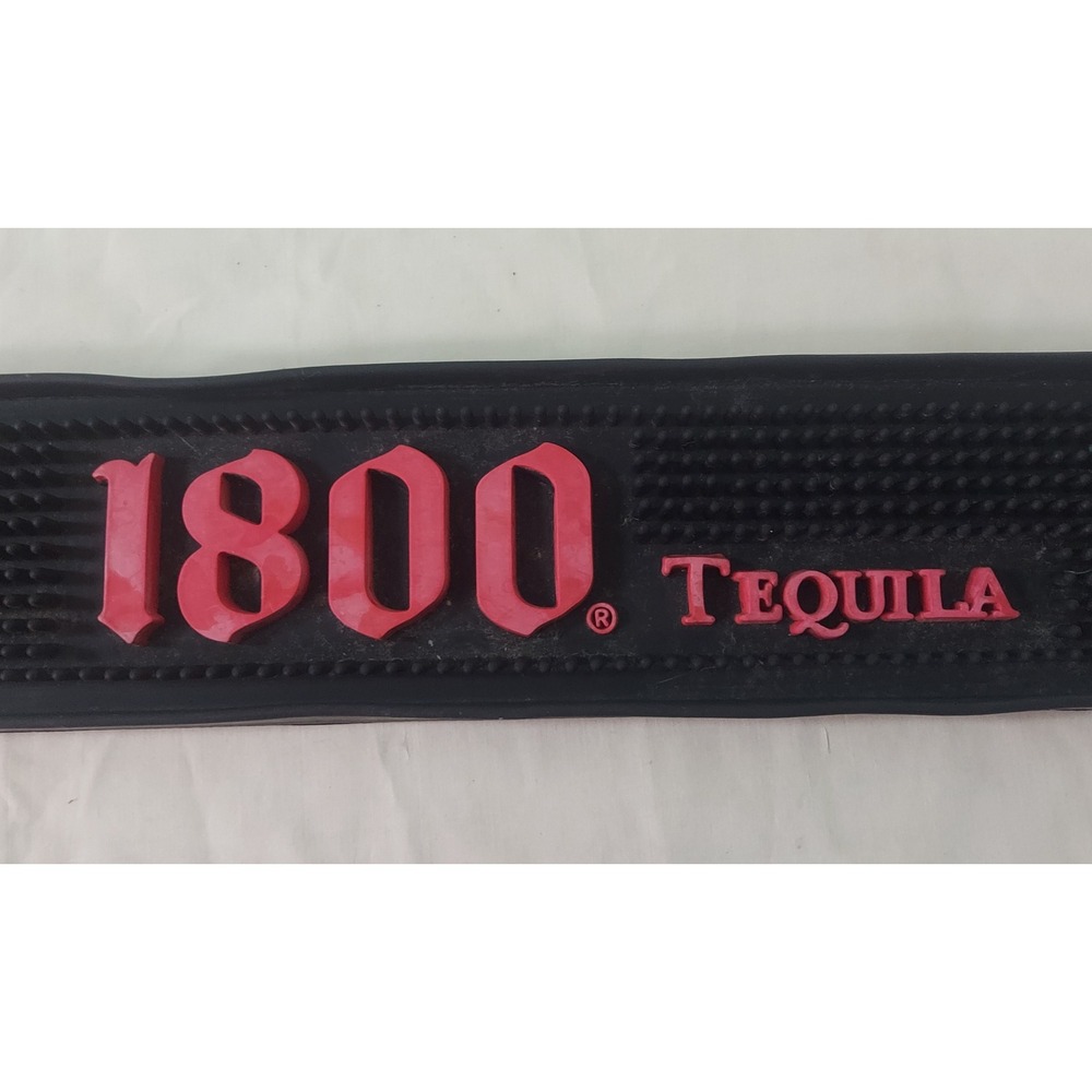 1800 Tequila Black Rubber Bar Mat Service Drink Spill Spillproof Mat‎